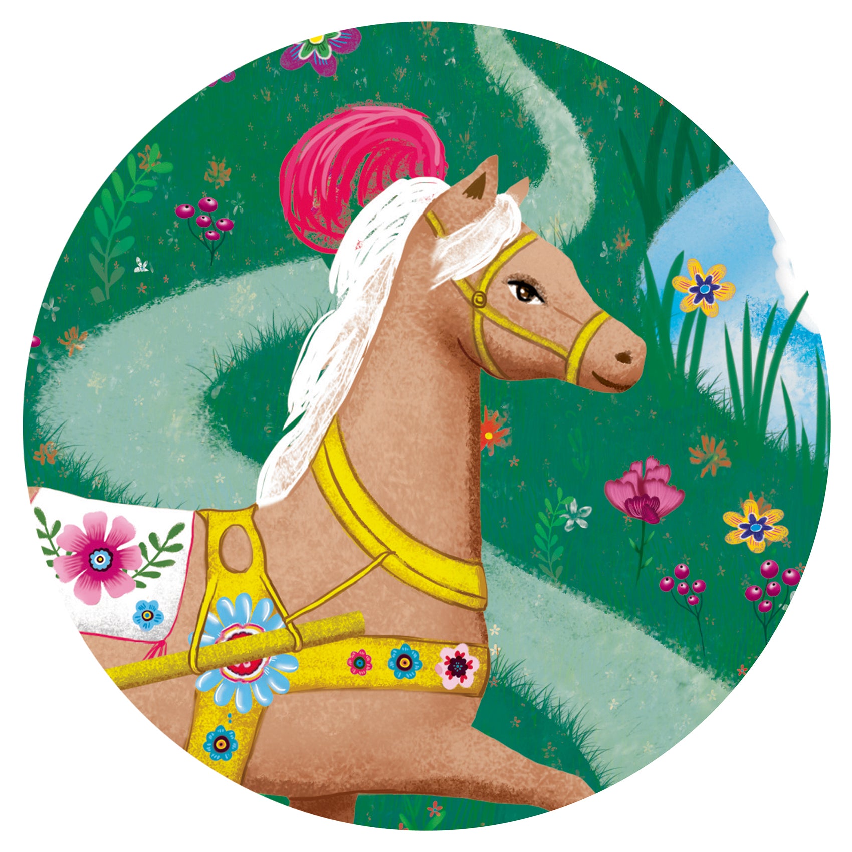 Djeco Elise's Carriage - 54 Pcs Silhouette Puzzle