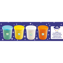 Djeco 4 Pots Of Glittery Play Dough