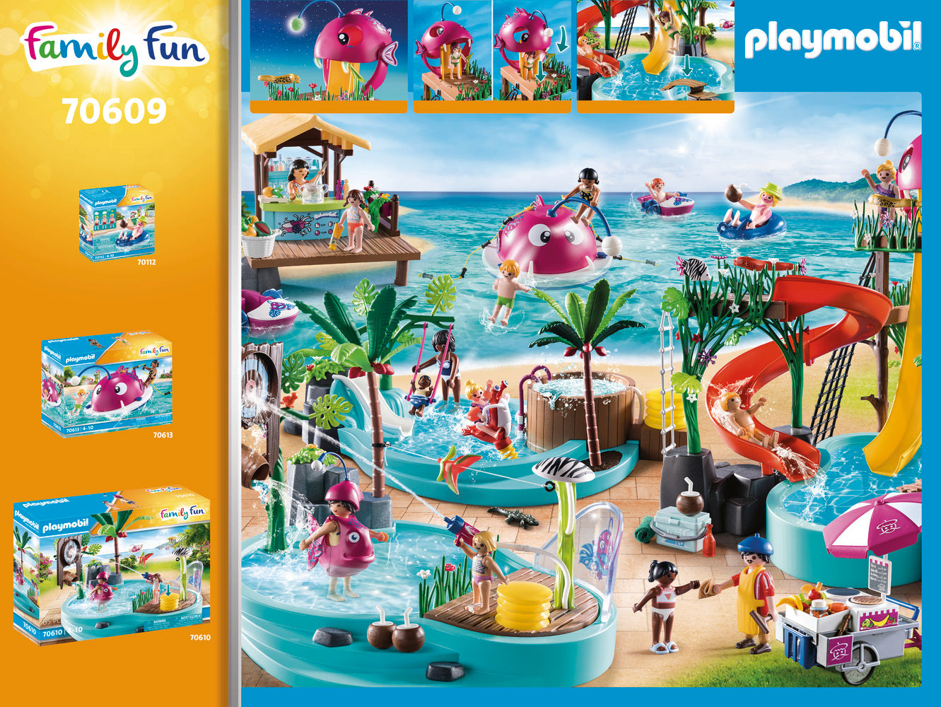 Playmobil 70609 Family Fun Aqua Park Water Park with Slides