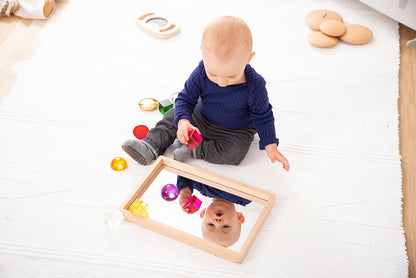 TickiT Small Wooden Mirror Tray