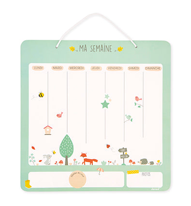 Janod My Magnetic Weekly Planner - French Version