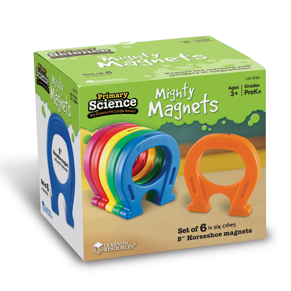 Learning Resources Horseshoe-Shaped Magnets, Set of 6