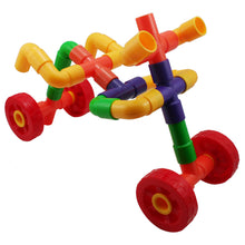 BigJigs Educational Pipetubes with Wheels 144pcs