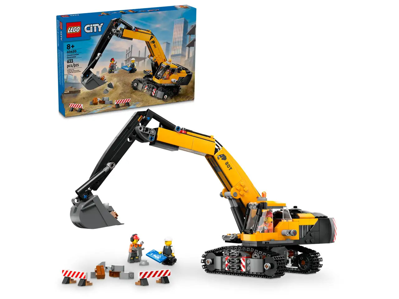 Lego City 60420 Yellow Construction Excavator