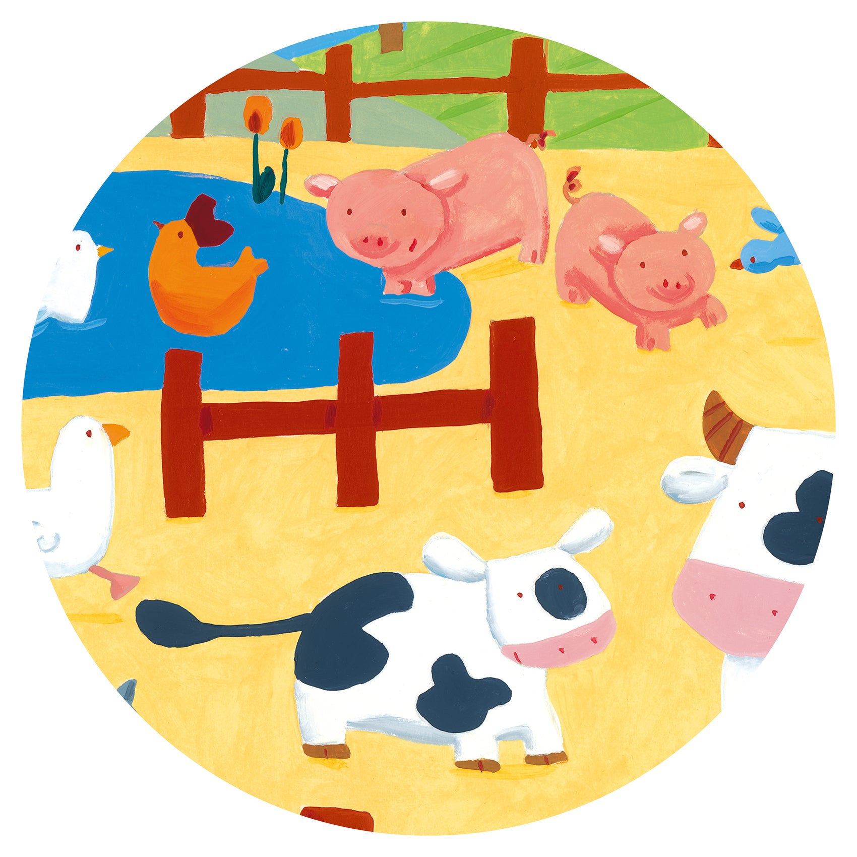 Djeco The Cows On The Farm - 24 Pcs Silhouette Puzzles