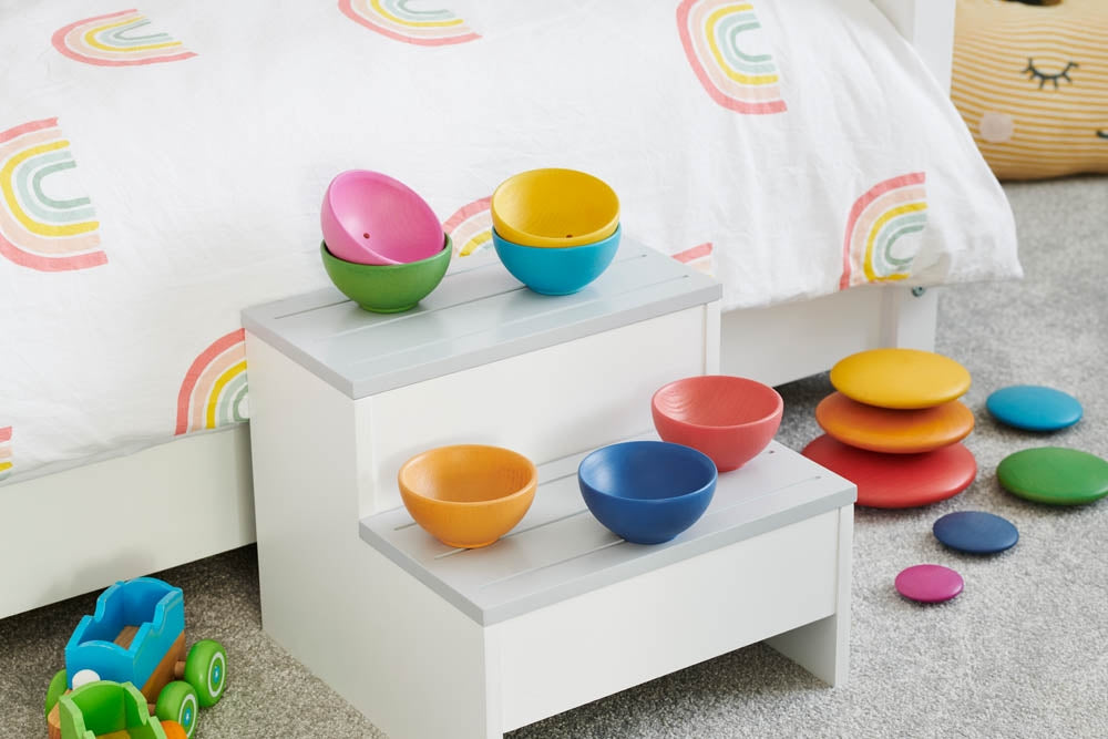 TickiT Rainbow Wooden Bowls