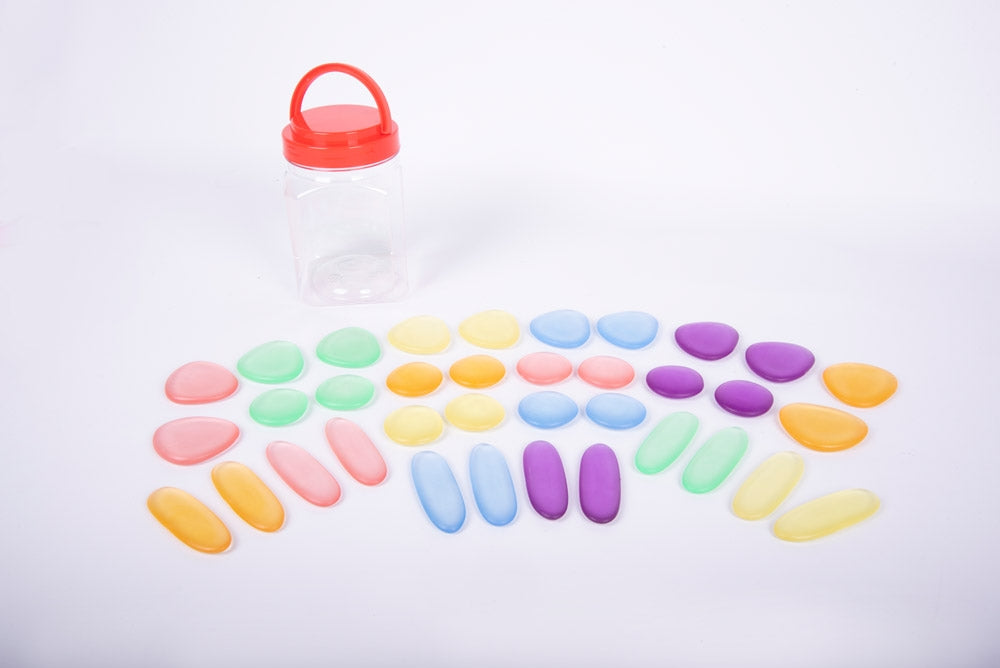 Edx Education Junior Rainbow Pebbles Clear