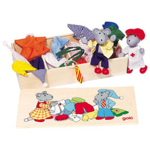 Goki Flexible Puppets Mouse Dress-Up Box, Lia & Luca