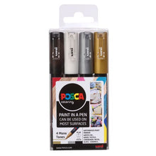 Posca Pc-1M Wlt 4 Mono Tone Colours Extra-Fine Bullet Tip
