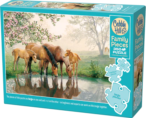 Cobble Hill Puzzles 350 Pieces Horse Family