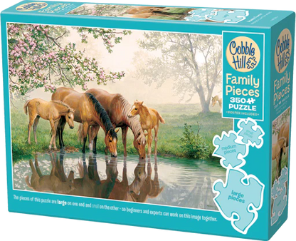 Cobble Hill Puzzles 350 Pieces Horse Family