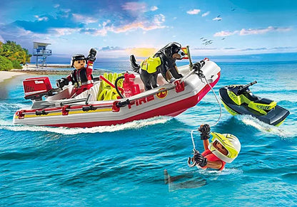 Playmobil 71464 Action Heroes: Fireboat with Aqua Scooter