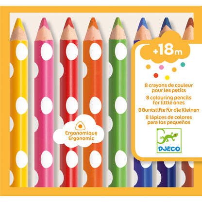 Djeco 8 Colouring Pencils For Little Ones