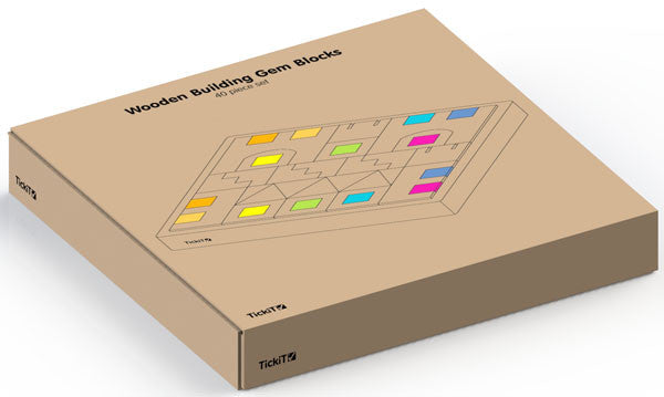 TickiT Wooden Building Gem Blocks