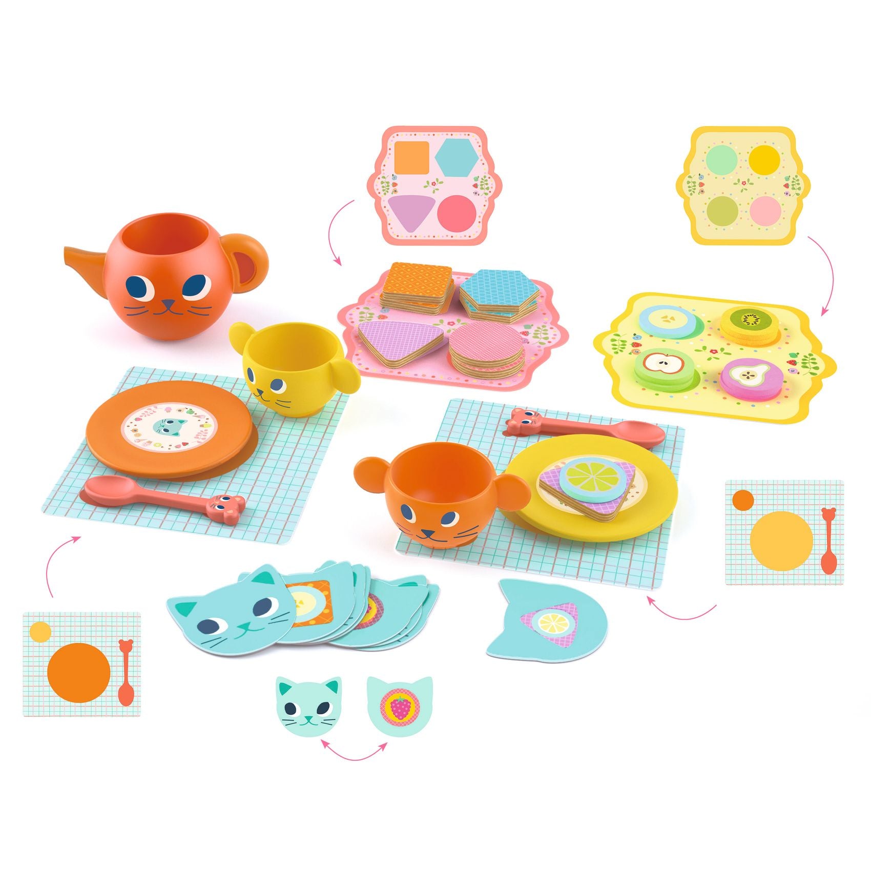 Djeco Tea Set Greedy cats