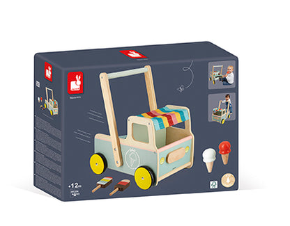 Janod Ice Cream Cart Push-Along Trolley