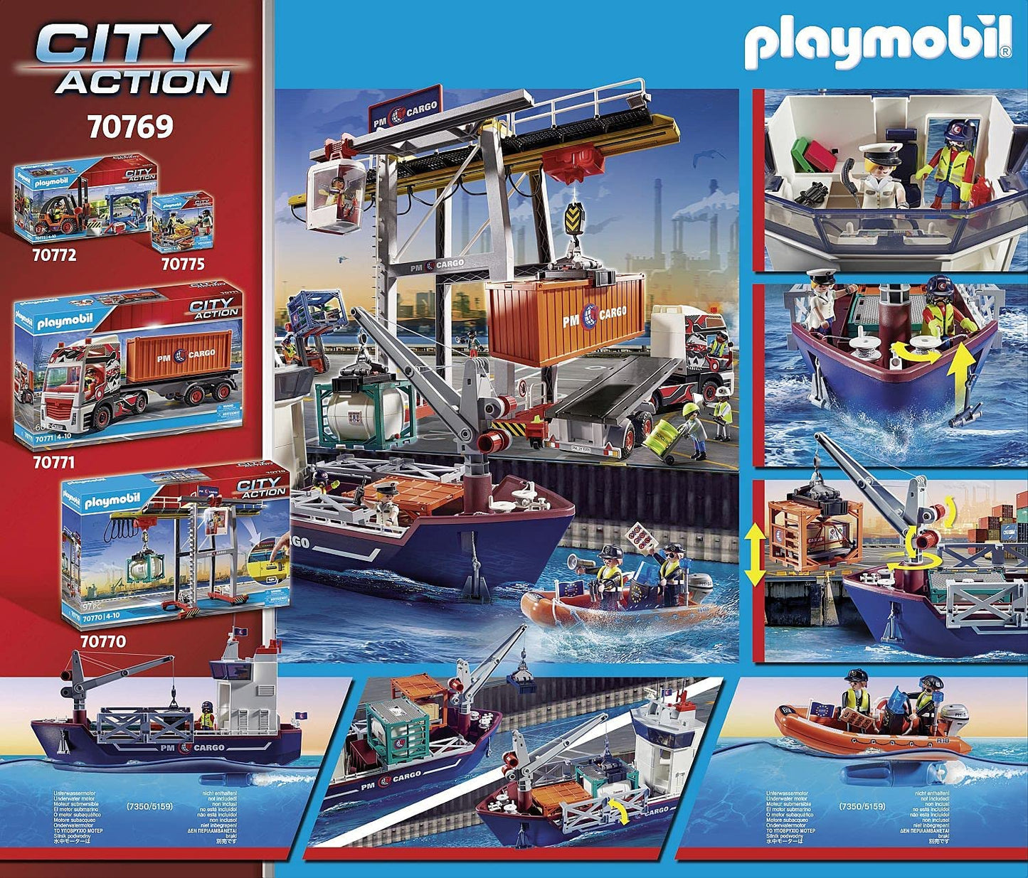 Playmobil 70769 Cargo Ship with Boat