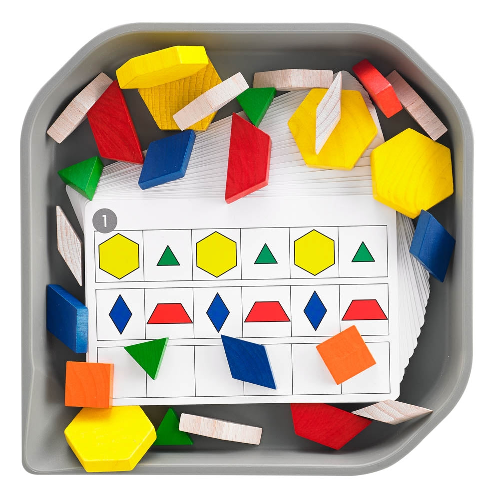 EDX Education Fun Play Wooden Pattern Blocks