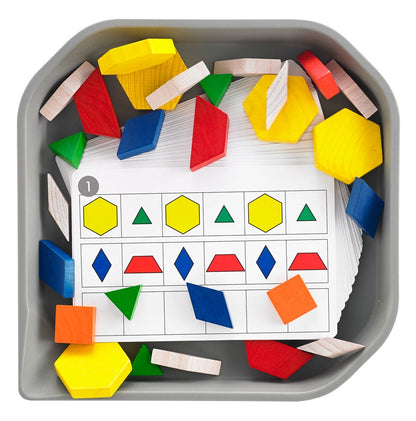 EDX Education Fun Play Wooden Pattern Blocks