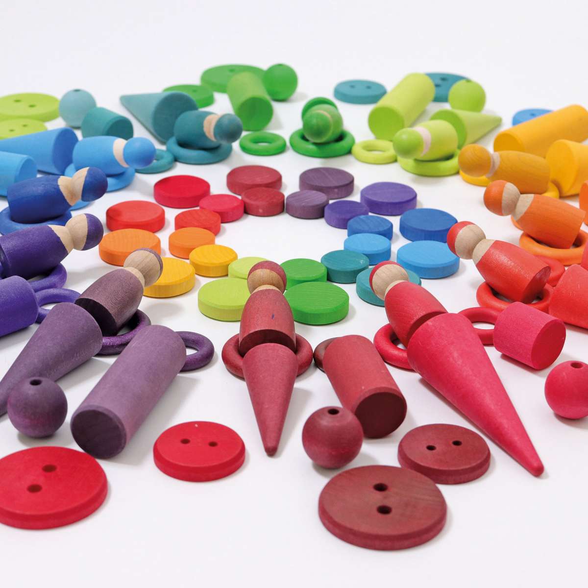 Grimms Wooden Rainbow Coins