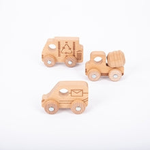 Tickit Natural Wooden Community Vehicles Set