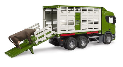 Bruder Scania Super 560R Cattle Truck W/1 Cattle