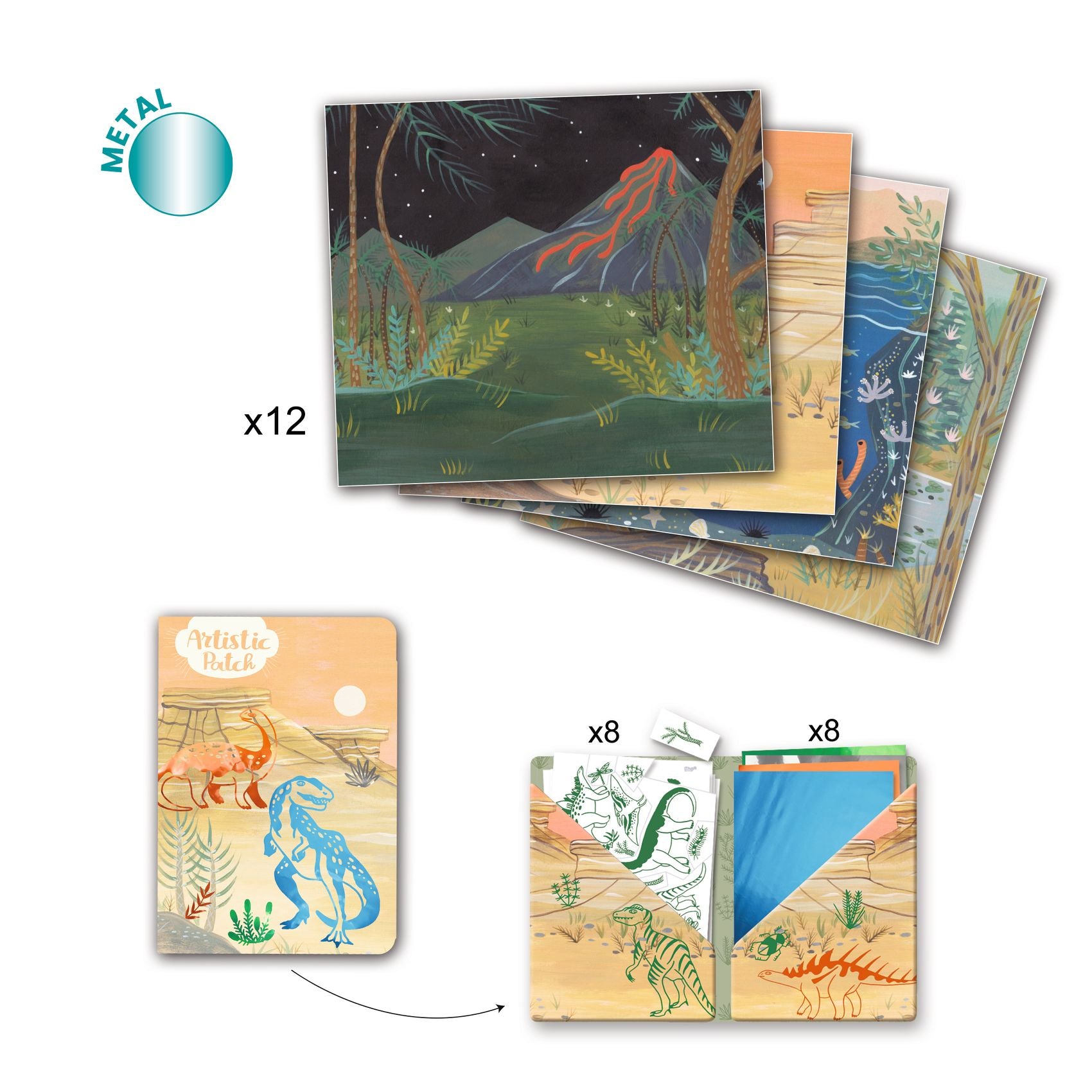 Djeco Artistic Patch Metal Dinosaurus (F)