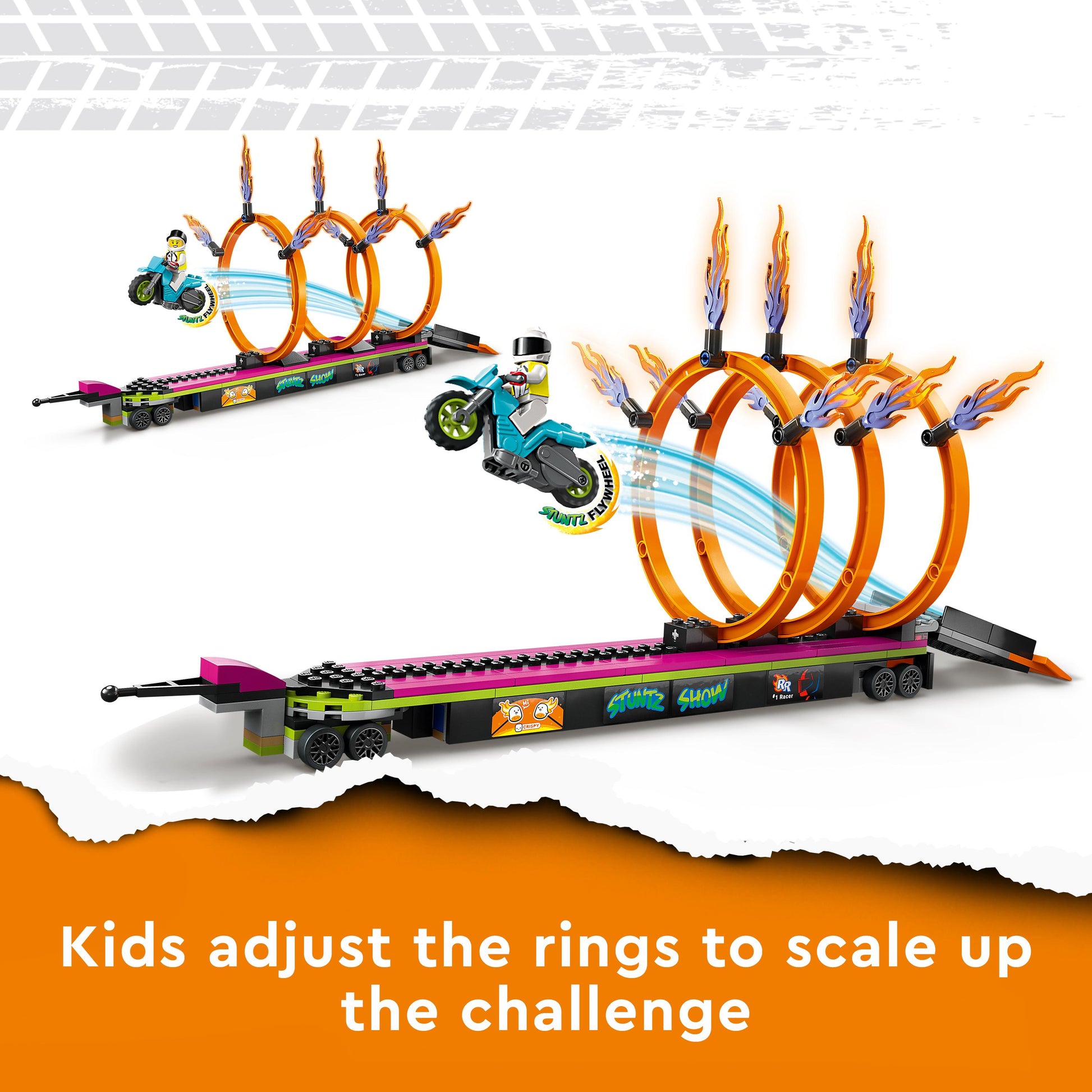 Lego City Stuntz 60357 Stunt Truck & Ring of Fire Challenge (C)