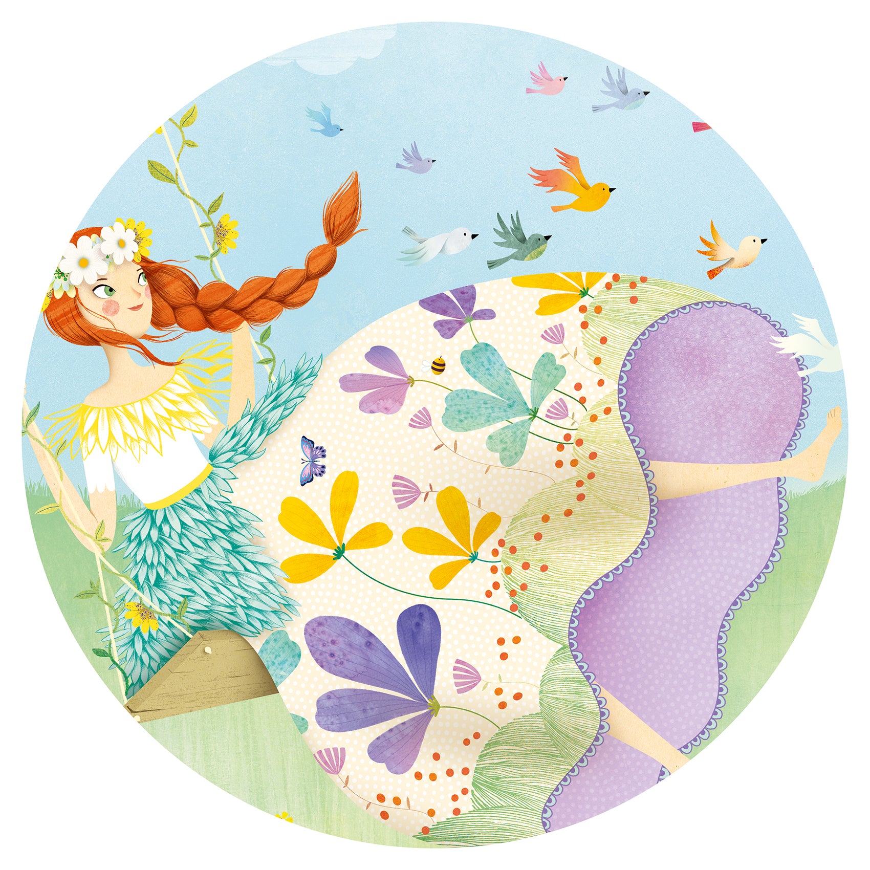 Djeco The Princess Of Spring Silhouette Puzzle