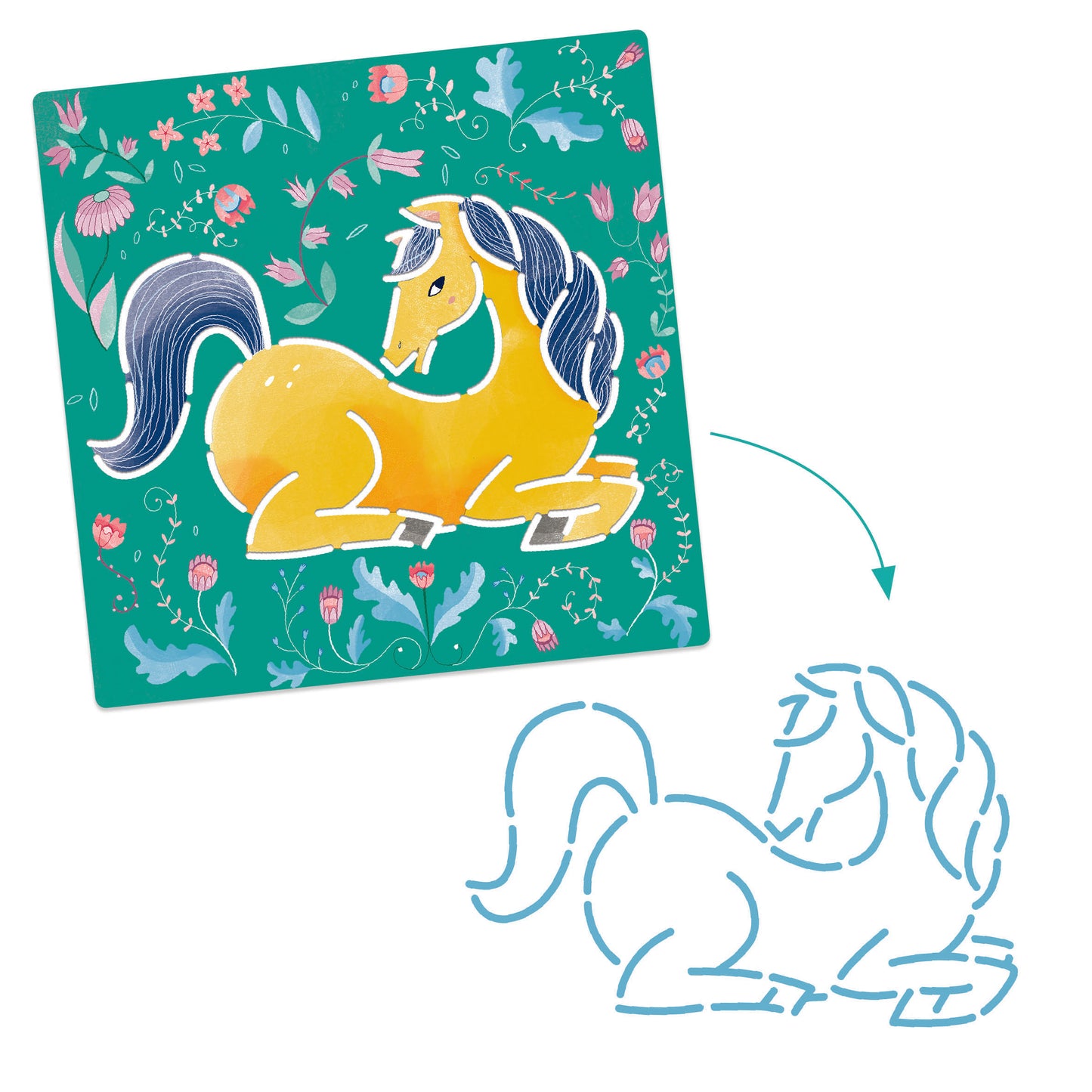 Djeco Stencils Horses