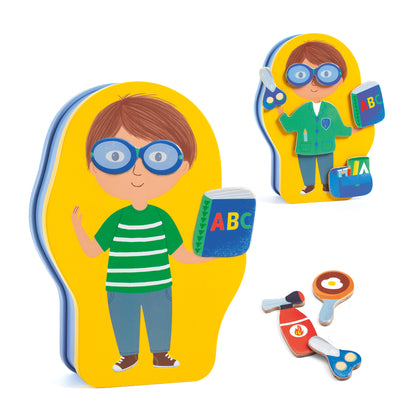 Djeco Inzebox Jobissimo Wooden Magnetic Game