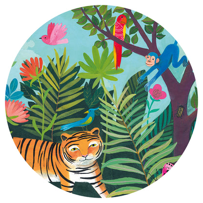 Djeco The Tiger's Walk - 24Pcs Silhouette Puzzles
