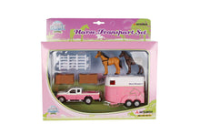 Kids Globe Die Cast Mitsubishi W/Horsetrailer & Accessories - Pink