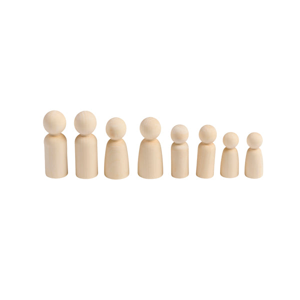 Wood People Family Set Of 8