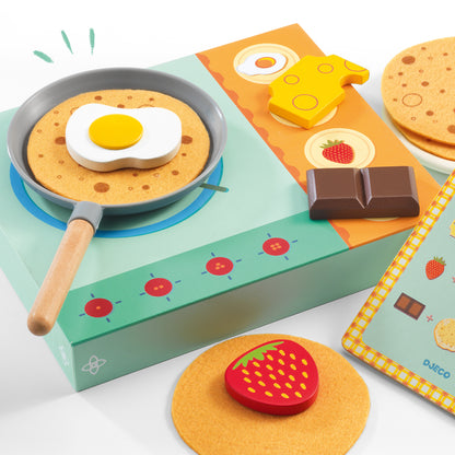 Djeco Gaêlle et Titouan Make Pancakes With A Menu