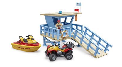 Bruder Life Guard Station W/Quad & Water Craft