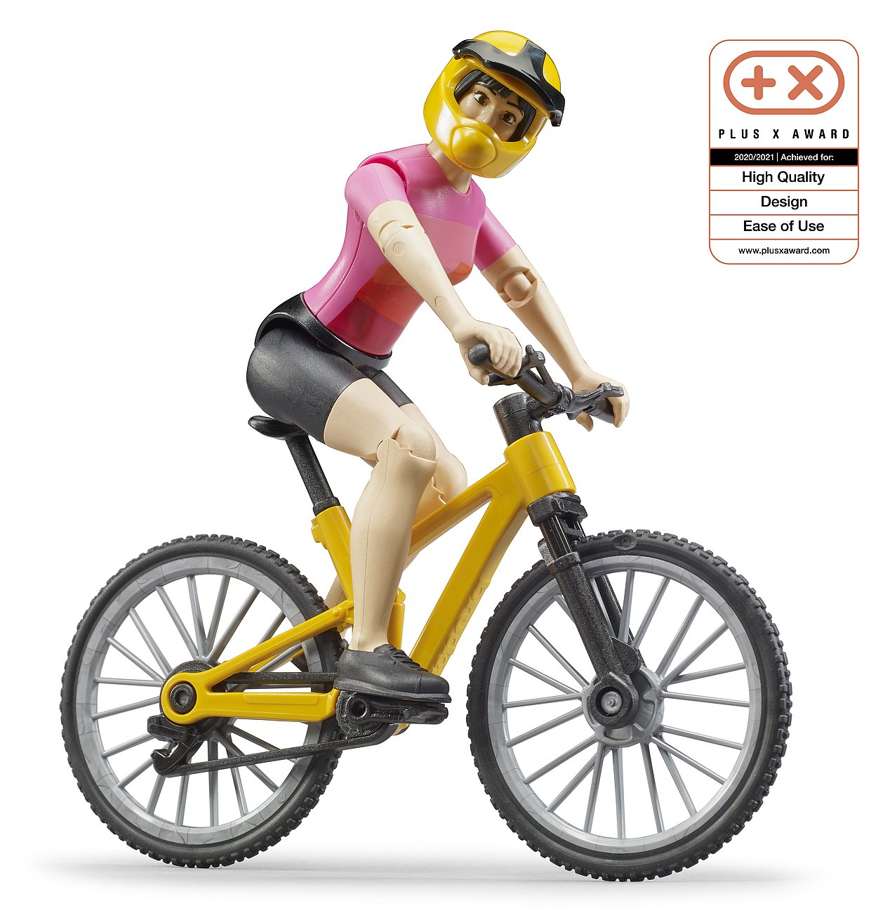 Bruder Bworld Mountain Bike With Cyclist
