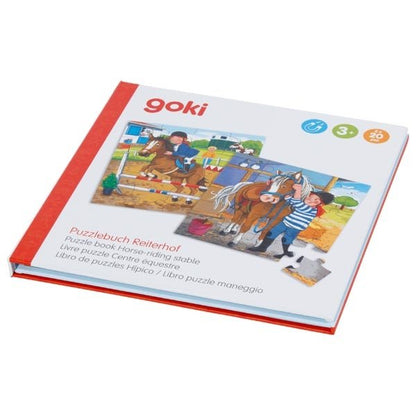 Goki Puzzle Book Horse-Riding stable. Magnetic