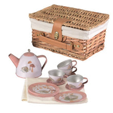 Egmont Toys Tin Tea Set in Wicker Basket - Hedgehog