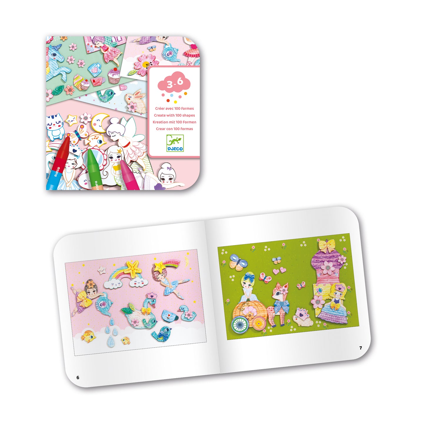 Djeco Create With Shapes A World To Create, Pink