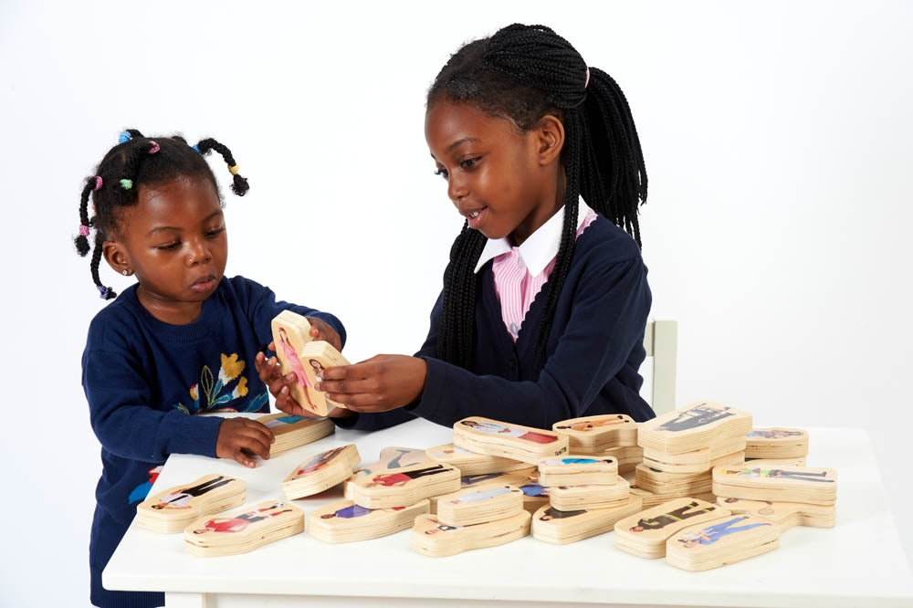 TickiT Wooden Community People Blocks