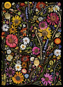 Cobble Hill Puzzles 1000 Pieces Flower Press: Happiness