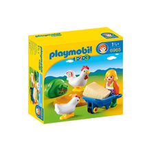 Playmobil 6965 1.2.3. Farmer With Rooster and Chicken