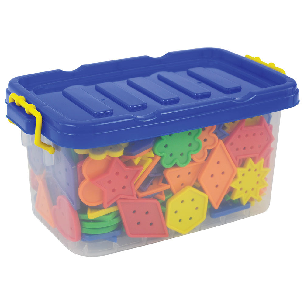 BigJigs Educational 12 Shape Number & Geometry Buttons 444pcs