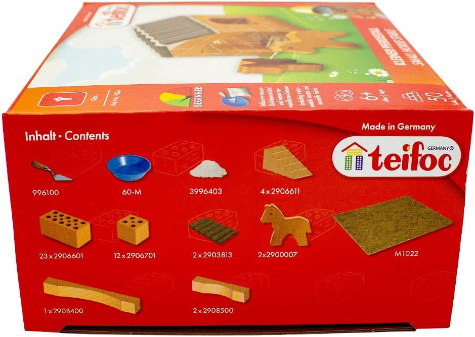 Teifoc Brick Construction Set Small Horse Stable