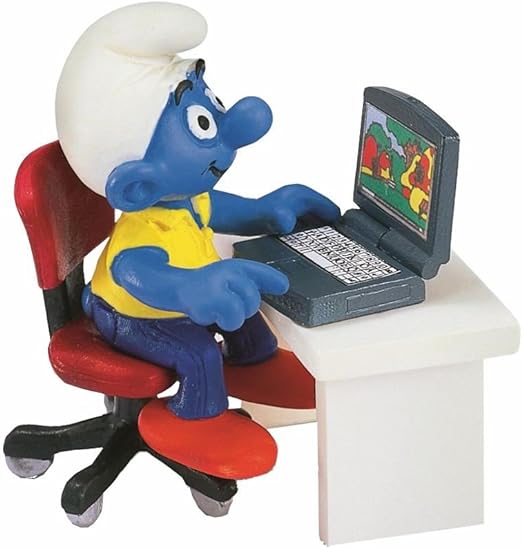 Schleich Smurf With Laptop