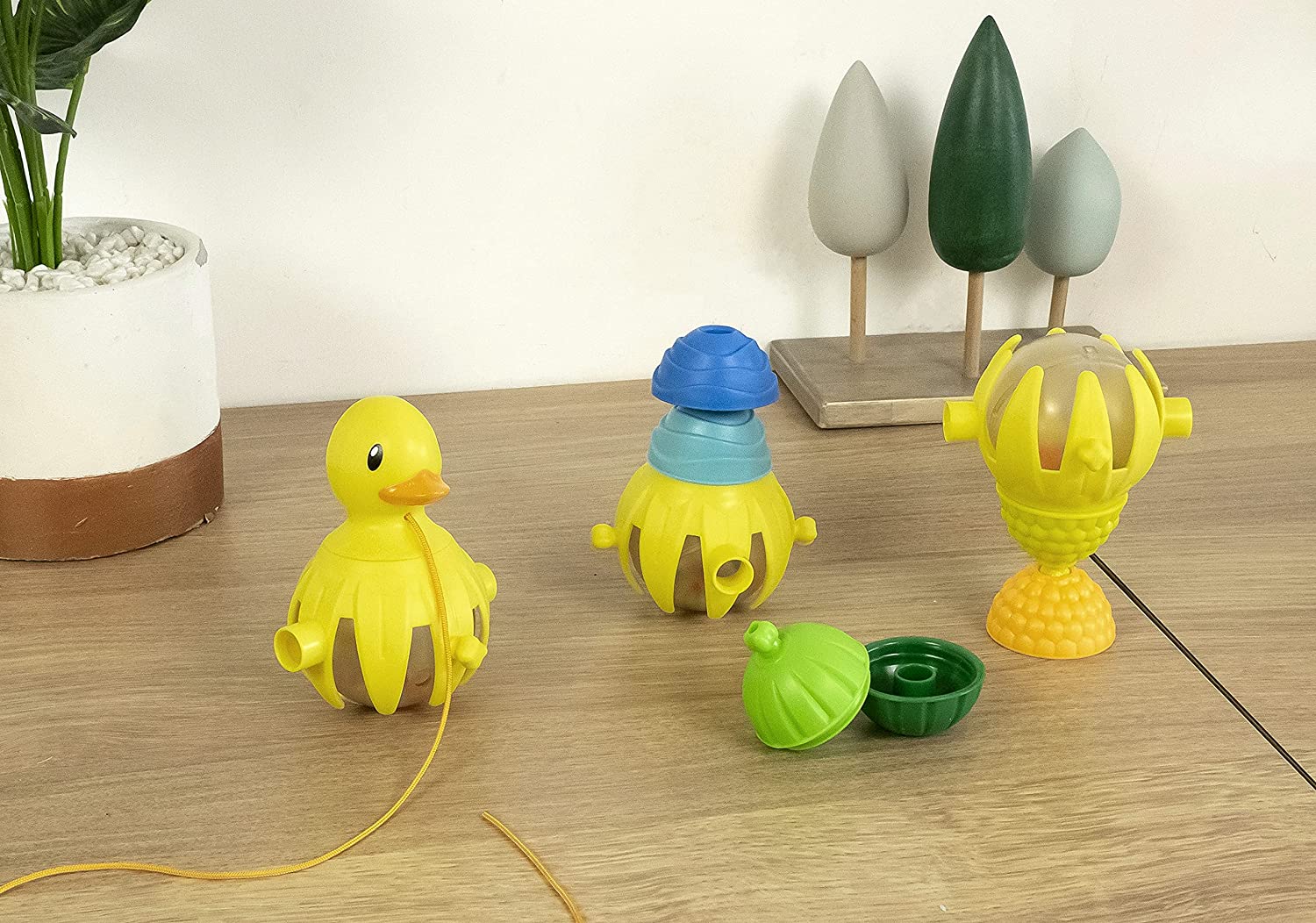 Lalaboom Pull Along Duck & Beads