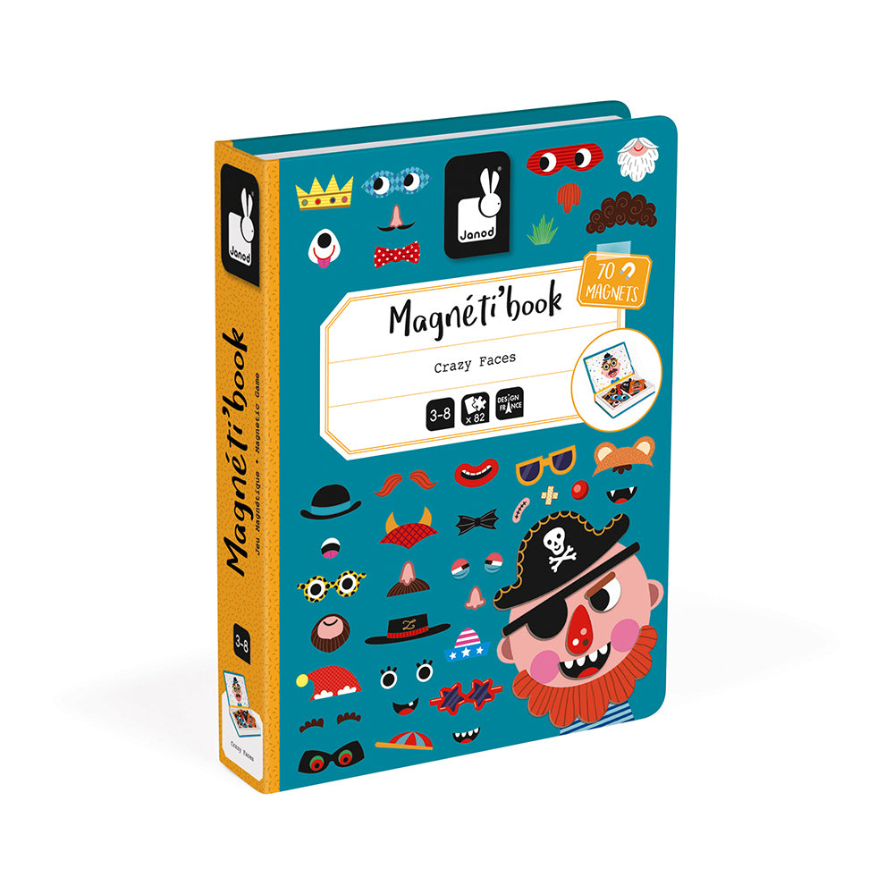 Janod Boy's Crazy Faces Magneti' Book
