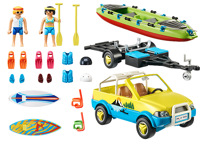 Playmobil 70436 Family Fun Beach Hotel Beach Car with Canoe