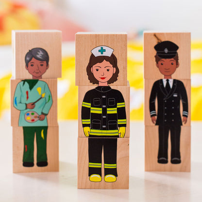 The Freckled Frog Our Community Wooden Blocks